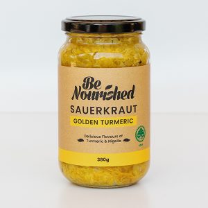 jar of benourished organic Golden Turmeric Sauerkraut